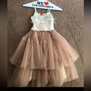 Tutu Du Monde Cream and Tan Formal Dress